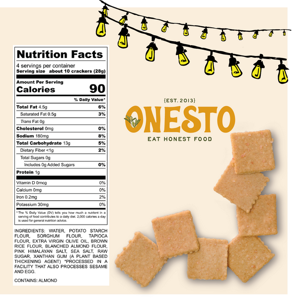 Onesto Gluten-Free Sea Salt Crackers