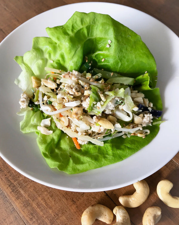 Onesto's recipe for gluten-free, whet-free, vegan and non-GMO Asian Lettuce Cups