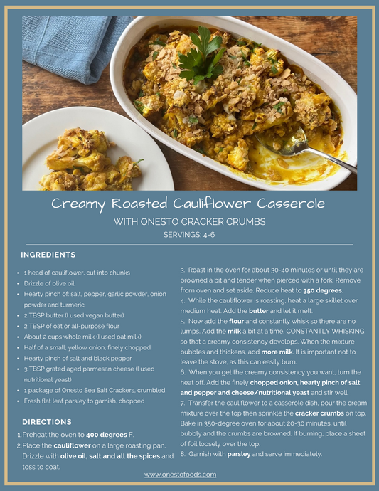 Mother's Day Recipe: Creamy Roasted Cauliflower Casserole