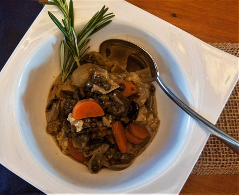 Meatless Monday: Winter Lentil Stew Over Creamy Grits