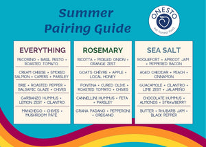 Onesto gluten-free crackers summer pairing guide 2022