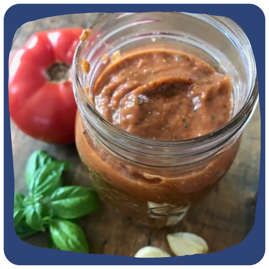 Onesto shares a recipe for all those extra tomatoes you have in your garden: Roasted Garden Tomato Sauce with Fresh Basil and Garlic