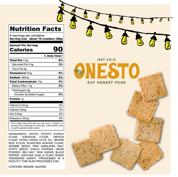 Onesto Gluten-Free Crackers, Variety Pack