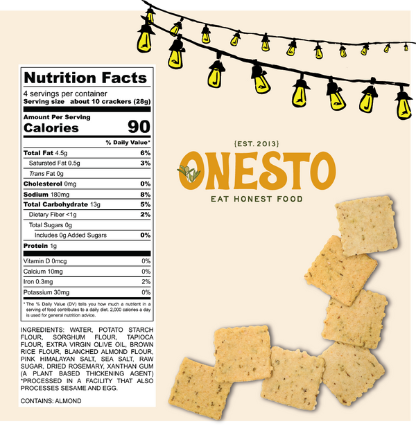 Onesto Gluten-Free Crackers, Variety Pack