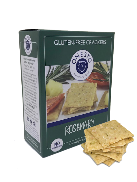 Onesto Gluten-Free Rosemary Crackers - Onesto Foods